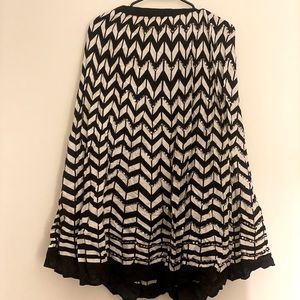 Ankle geometric maxi skirt